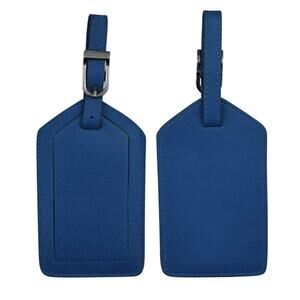 Leather Luggage Tag | Cobalt